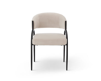 Liang & Eimil Dining Pavilion Dining Chair (Crib5) - Megan Pebble & Matt Black House of Isabella UK