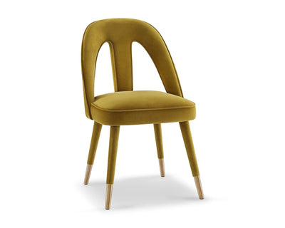 Liang & Eimil Dining Pigalle Dining Chair - Kaster II Mustard Velvet House of Isabella UK