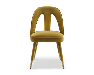 Liang & Eimil Dining Pigalle Dining Chair - Kaster II Mustard Velvet House of Isabella UK