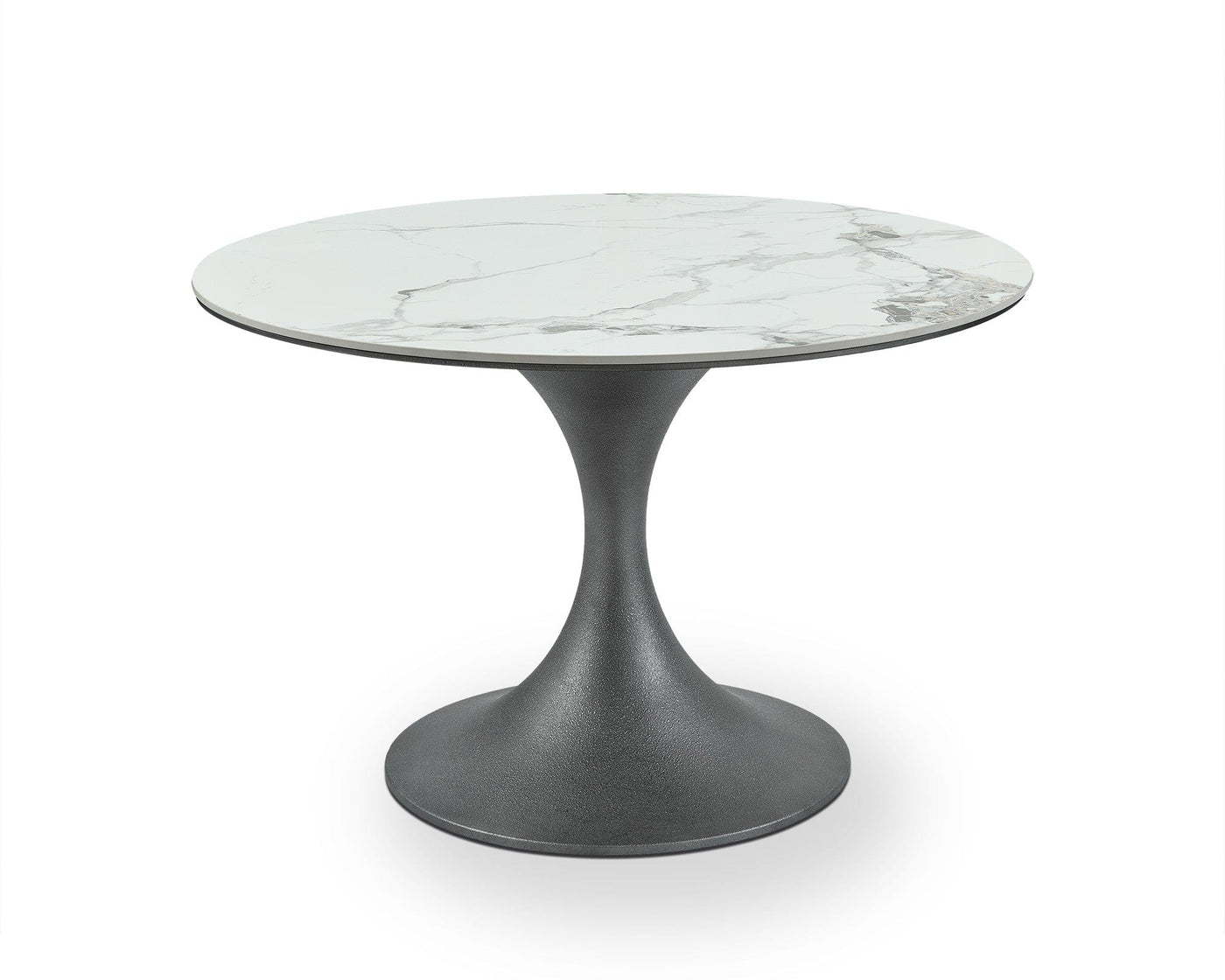 Liang & Eimil Dining Stella Dining Table - Plata White Marble Effect & Patina Antique Silver House of Isabella UK