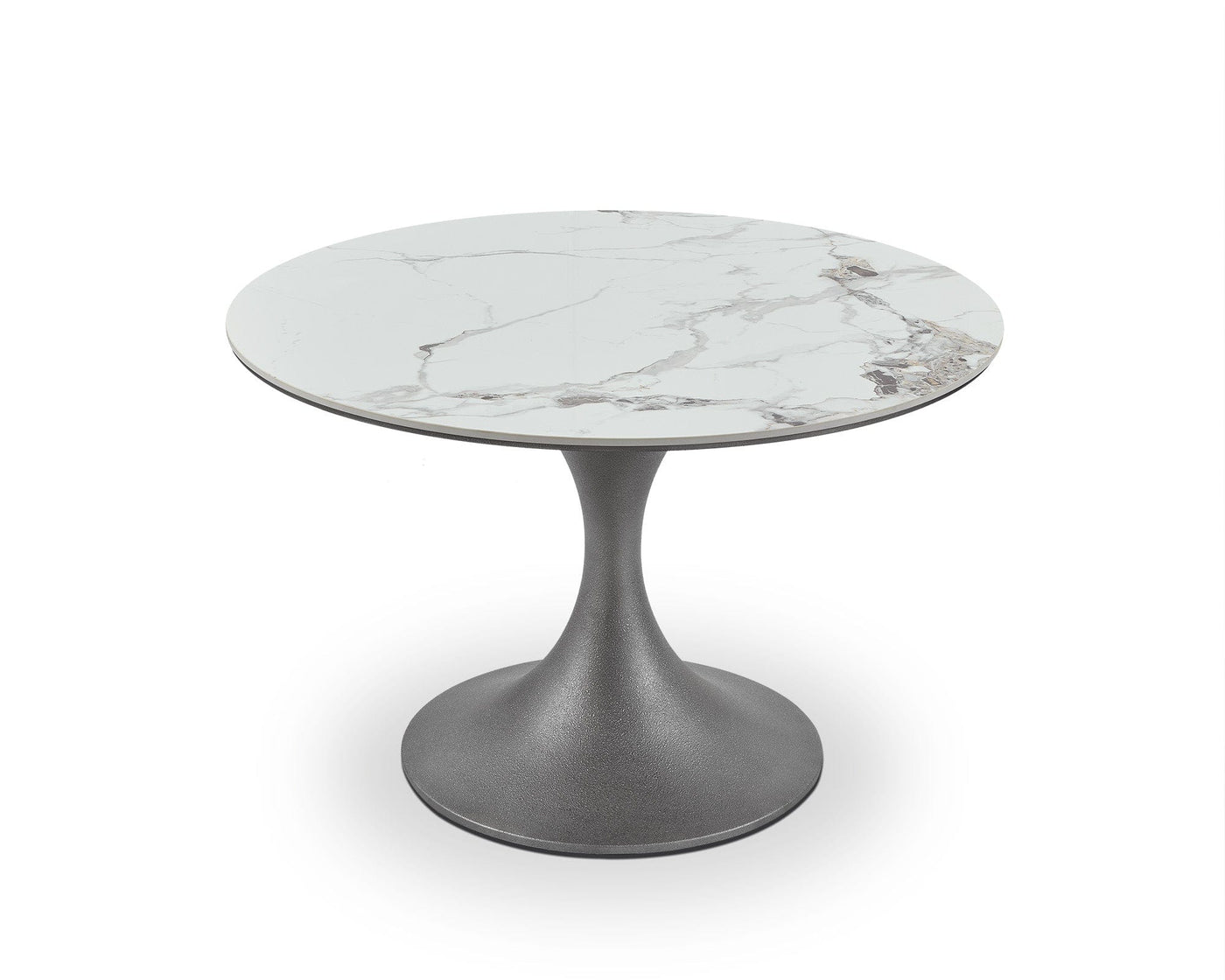 Liang & Eimil Dining Stella Dining Table - Plata White Marble Effect & Patina Antique Silver House of Isabella UK