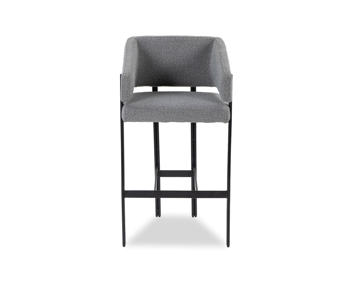 Tatler Bar Stool - Boucle Grey (S) | OUTLET.