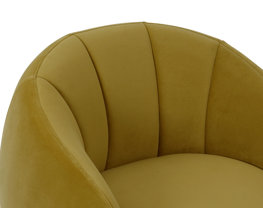 Liang & Eimil Living Bulpa Occasional Chair & Kaster Mustard Velvet House of Isabella UK