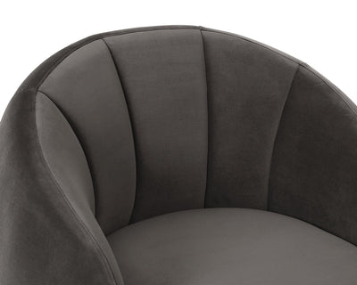 Liang & Eimil Living Bulpa Occasional Chair - Kaster Slate Velvet House of Isabella UK