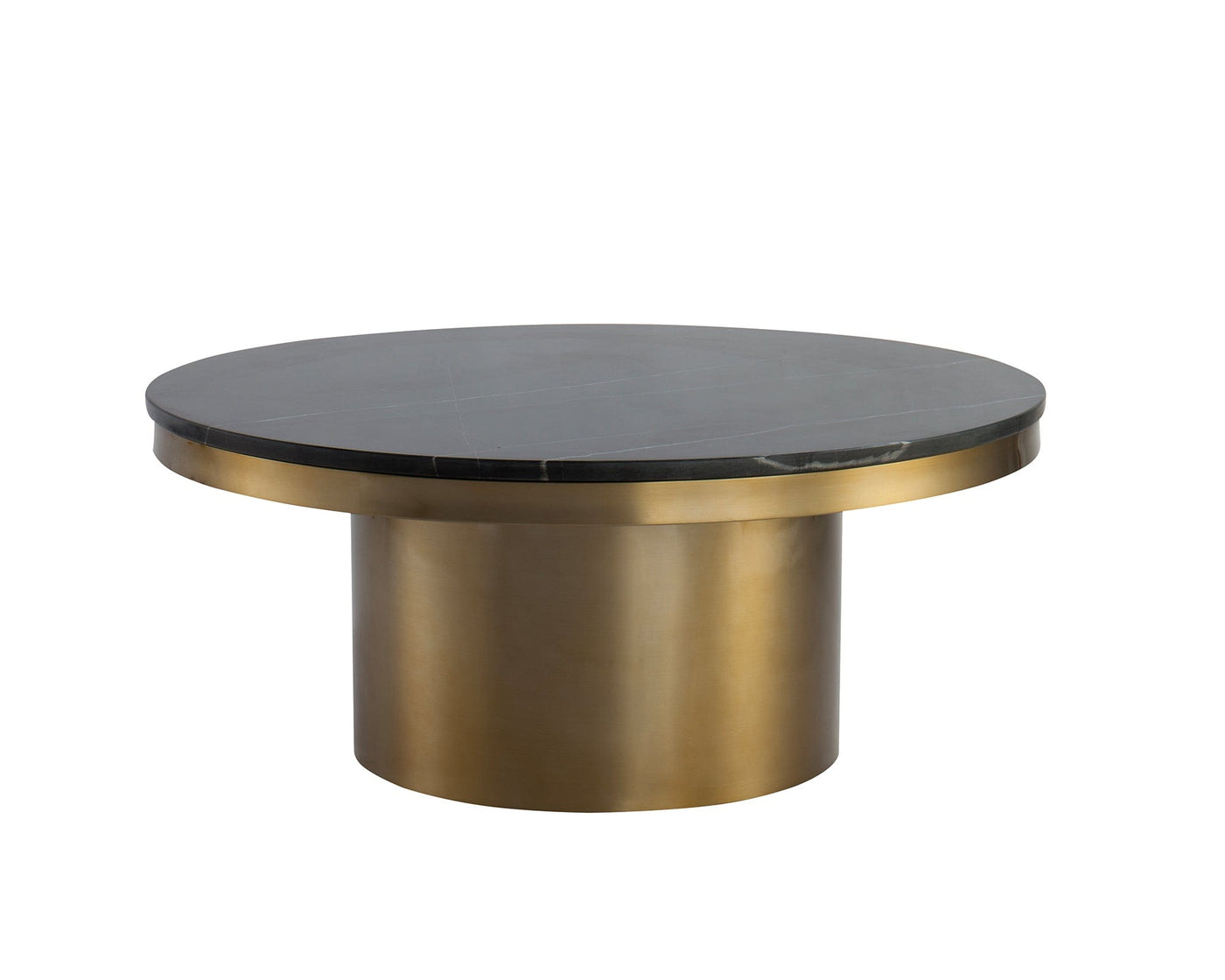 Liang & Eimil Living Camden Round Coffee Table - Marquina Black Marble House of Isabella UK