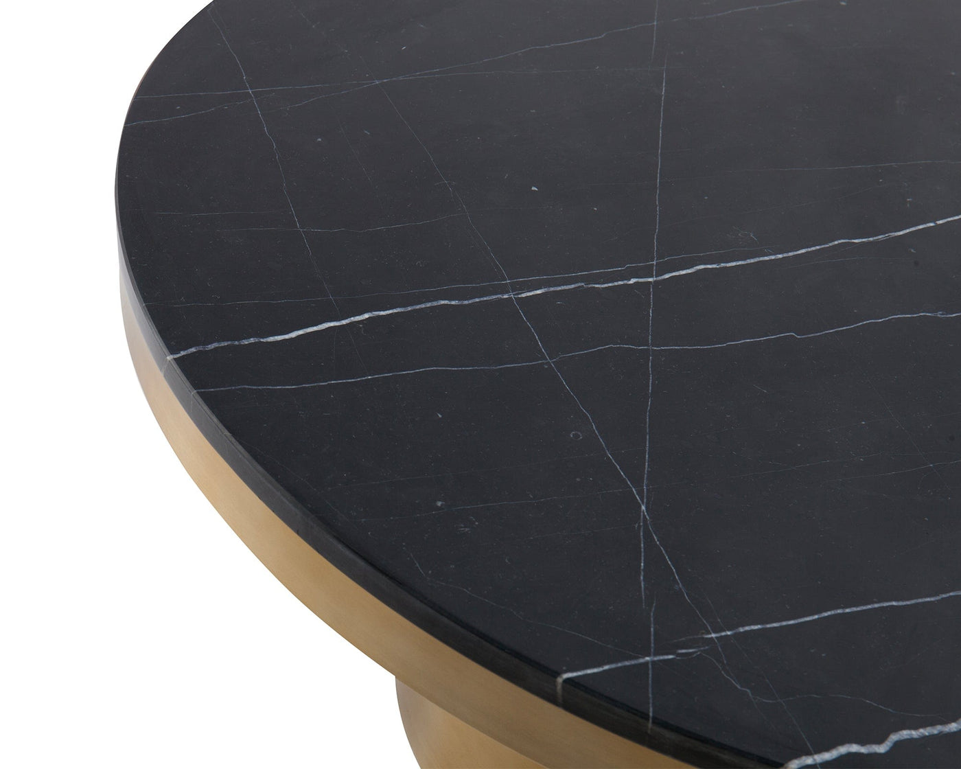 Liang & Eimil Living Camden Round Coffee Table - Marquina Black Marble House of Isabella UK