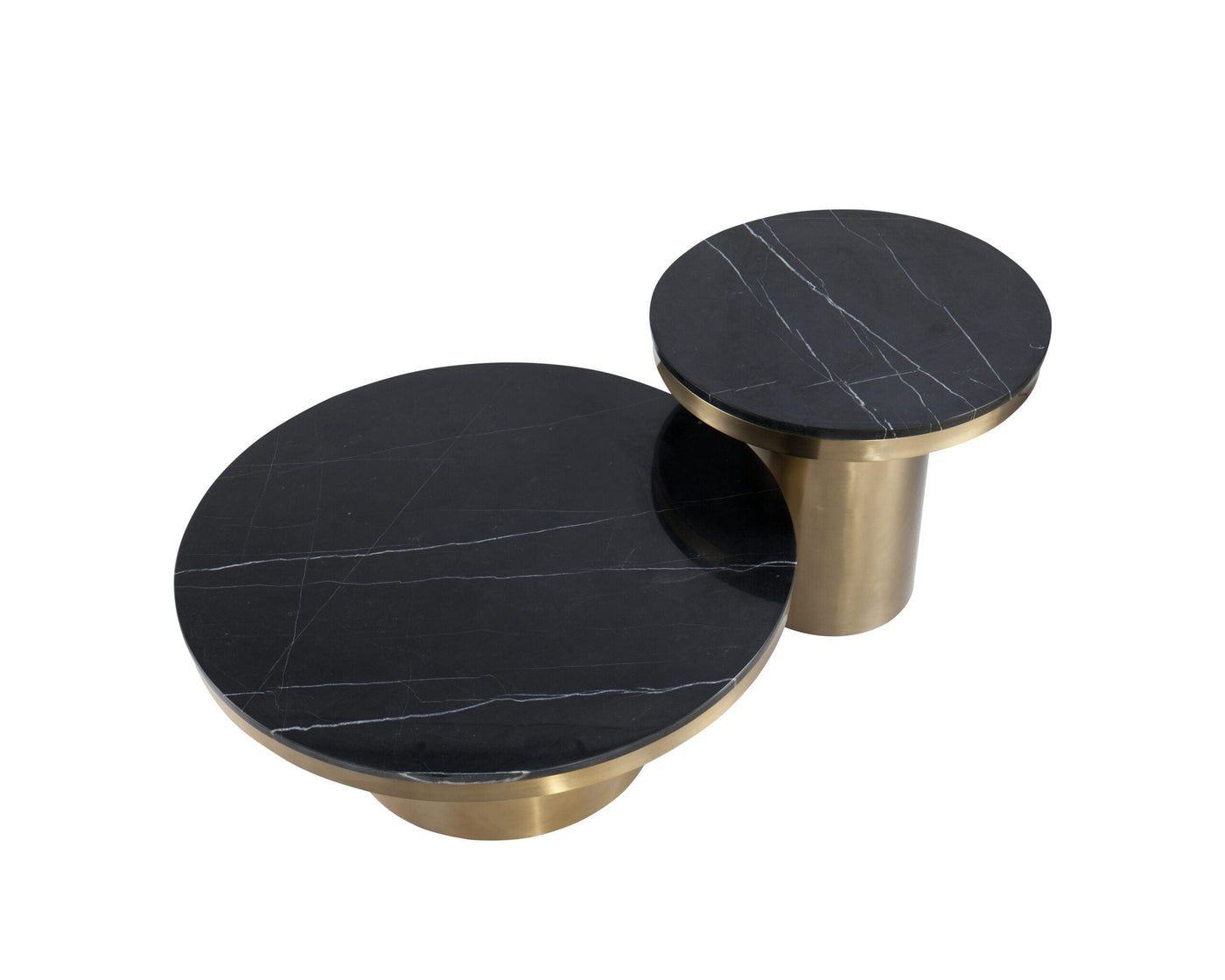 Liang & Eimil Living Camden Round Coffee Table - Marquina Black Marble House of Isabella UK