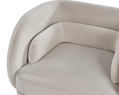 Liang & Eimil Living Chantal Occasional Chair - Kaster II Pebble Velvet House of Isabella UK