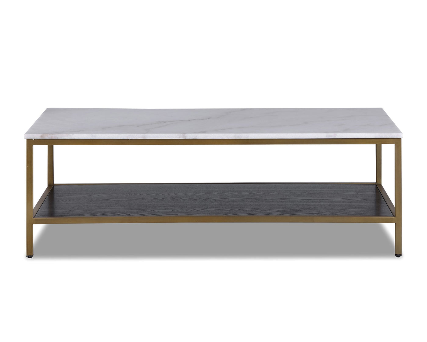 Liang & Eimil Living Max Coffee Table - White Marble With Cream Veins/Brass Paint-White Marble/Painted Brass House of Isabella UK