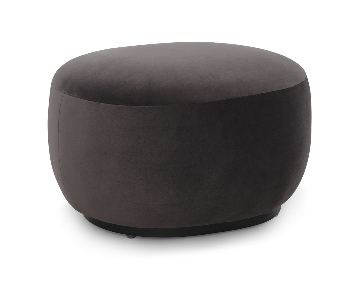 Polter Ottoman - Kaster II Slate Velvet.