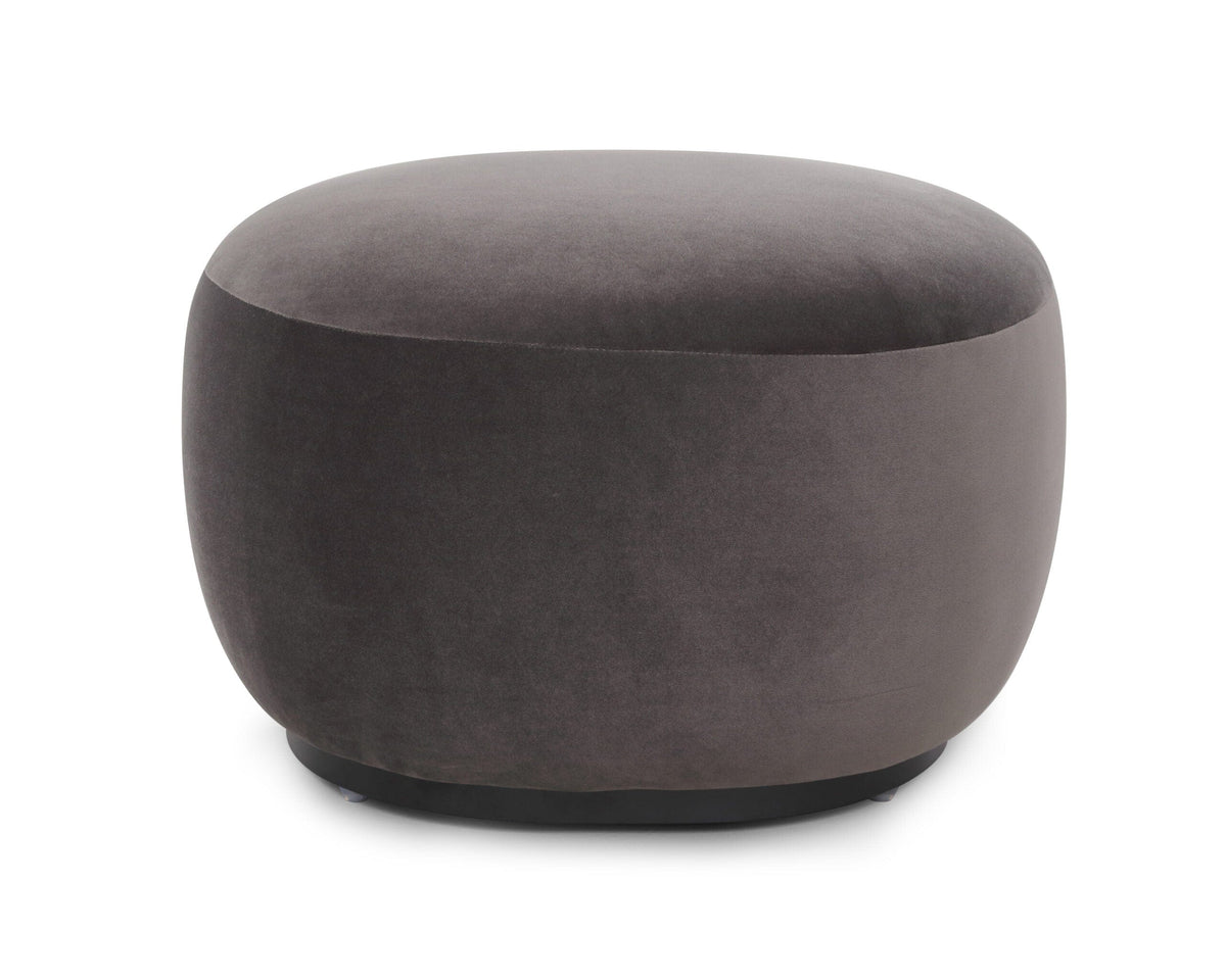 Polter Ottoman - Kaster II Slate Velvet.