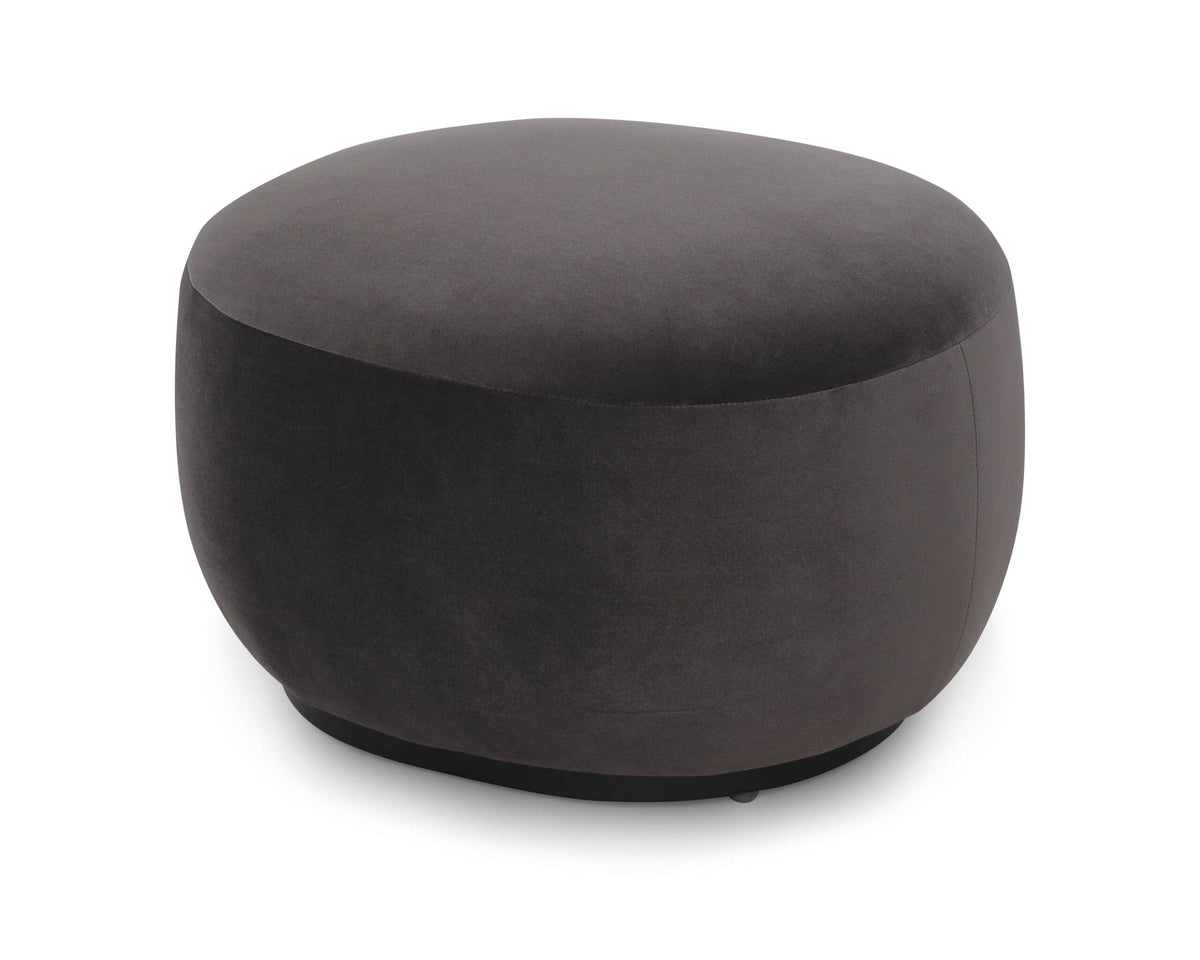 Polter Ottoman - Kaster II Slate Velvet.