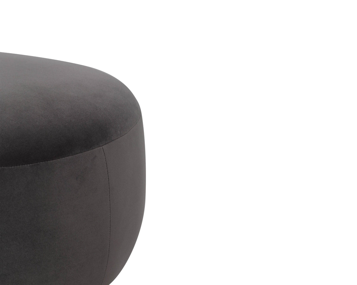 Polter Ottoman - Kaster II Slate Velvet.