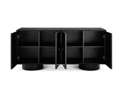 Liang & Eimil Living Sintra Sideboard - Black Wave Ash Veneer House of Isabella UK