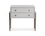 Liang & Eimil Sleeping Nella Bedside Table - Grey Oak & Hammered Dark Bronze House of Isabella UK