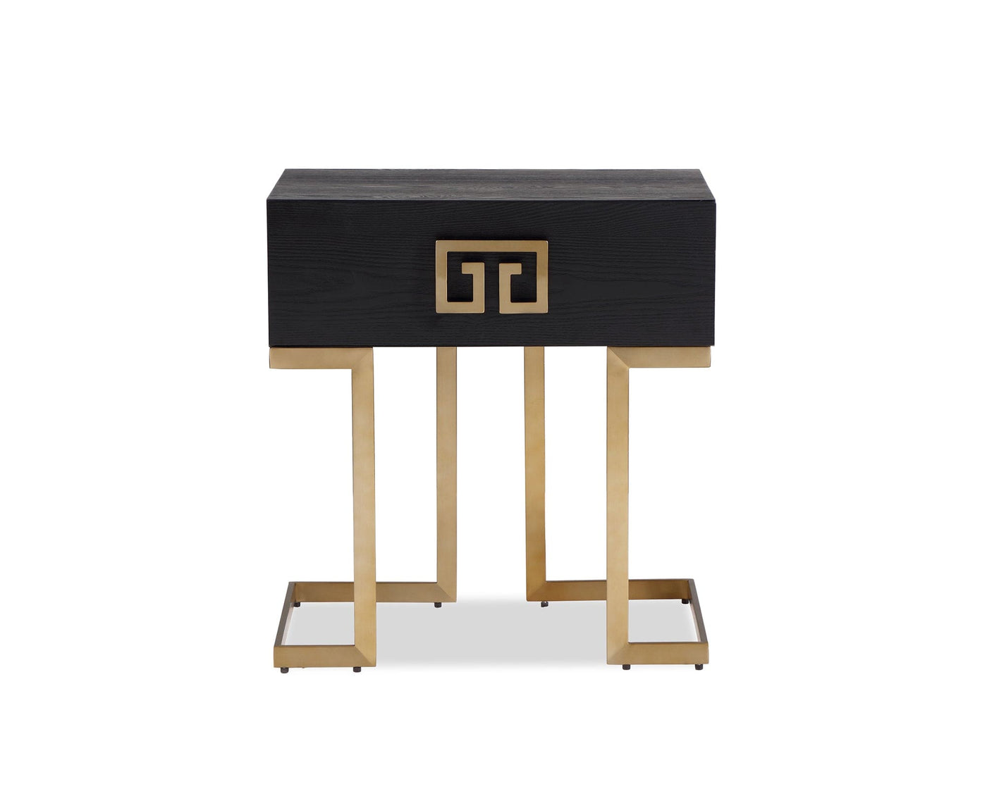 Liang & Eimil Sleeping Nobbu Bedside Table - Wenge Oak & Brushed Brass House of Isabella UK