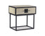 Liang & Eimil Sleeping Noma 9 Bedside Table -Beige Shagreen/Satin Brown House of Isabella UK