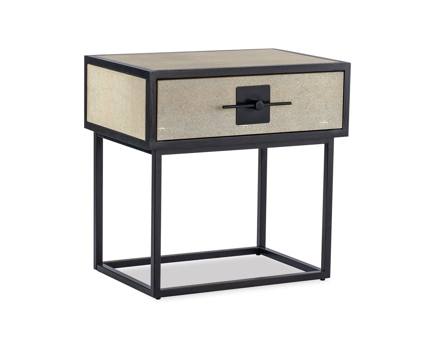 Liang & Eimil Sleeping Noma 9 Bedside Table -Beige Shagreen/Satin Brown House of Isabella UK