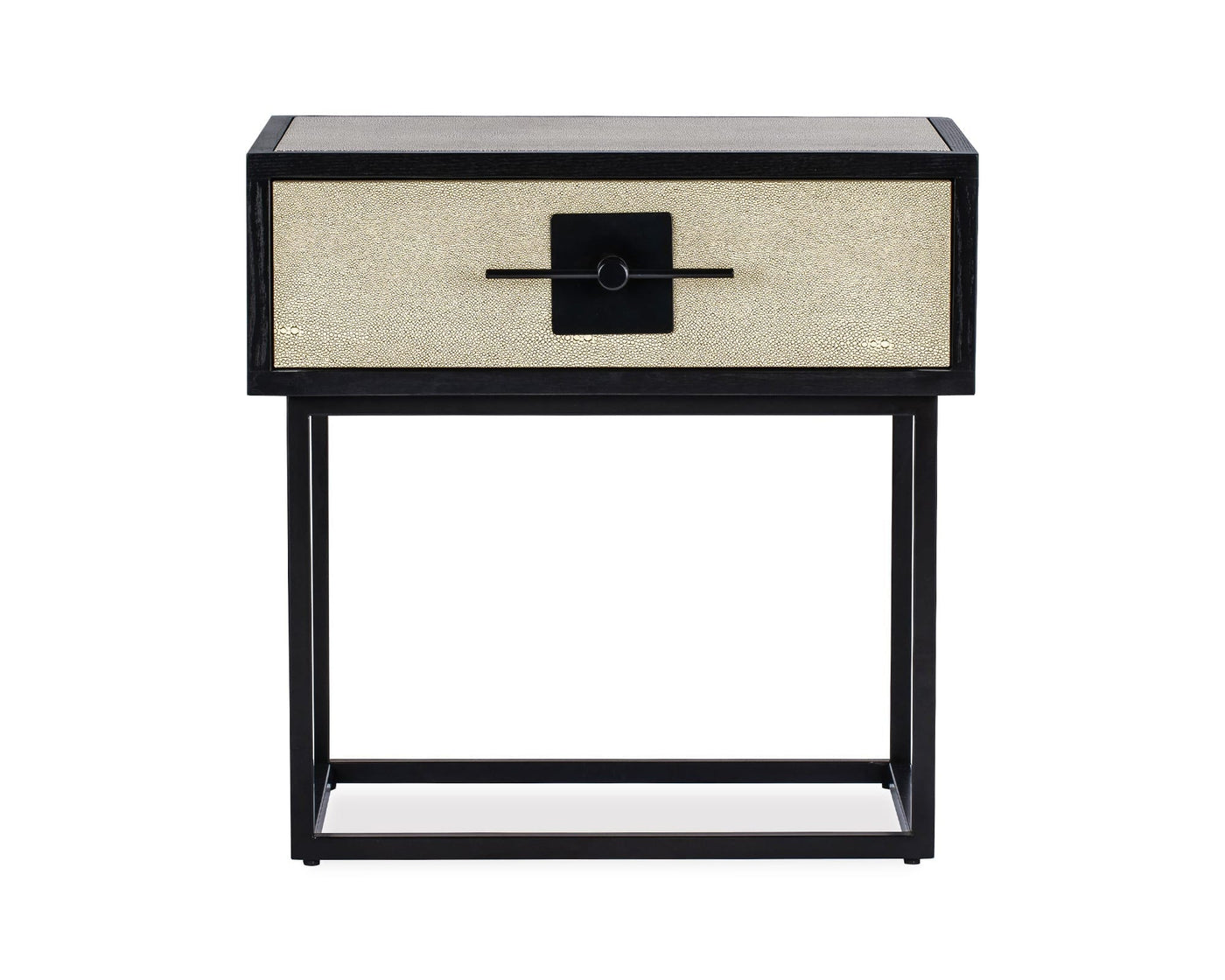 Liang & Eimil Sleeping Noma 9 Bedside Table -Beige Shagreen/Satin Brown House of Isabella UK