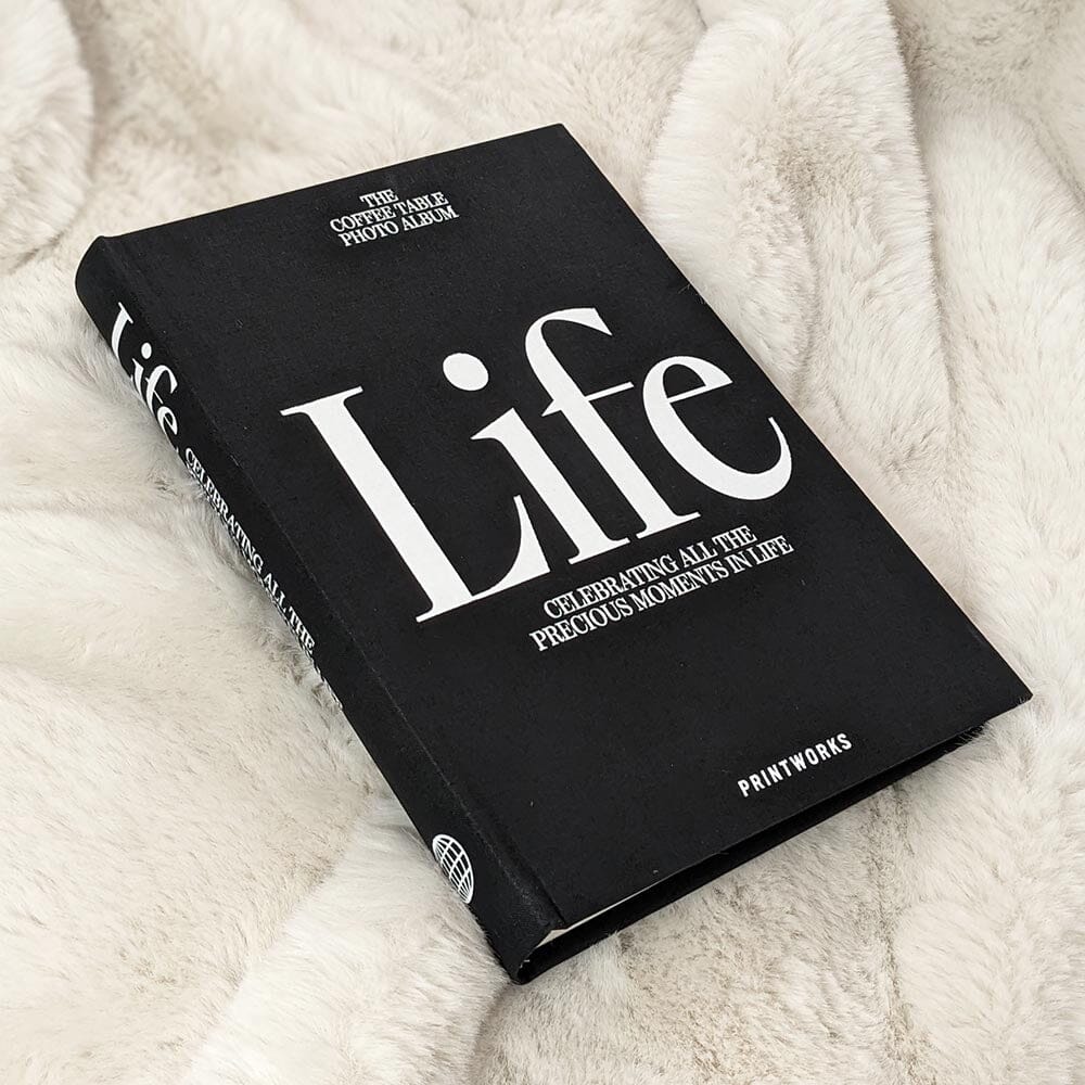 'Life' Black Decorative Coffee Table Photo Album