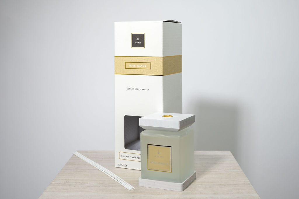 Lifestyle Home Collection 1000ml Luxury Square Diffuser - Rosa blanco House of Isabella UK