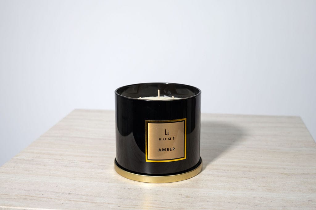 Lifestyle Home Collection Candle Amber Amber - 3 Wick Luxury Candle 1kg House of Isabella UK