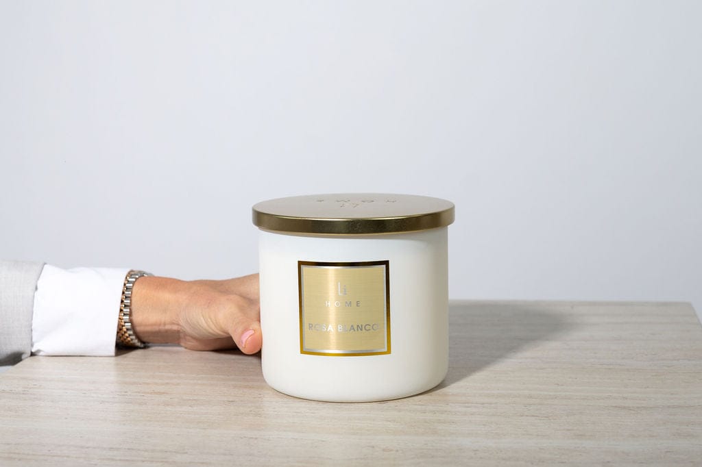 Lifestyle Home Collection Candle Rosa Blanco Rosa Blanco - 3 Wick Luxury Candle 1kg House of Isabella UK