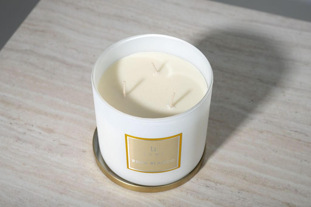 Lifestyle Home Collection Candle Rosa Blanco Rosa Blanco - 3 Wick Luxury Candle 1kg House of Isabella UK
