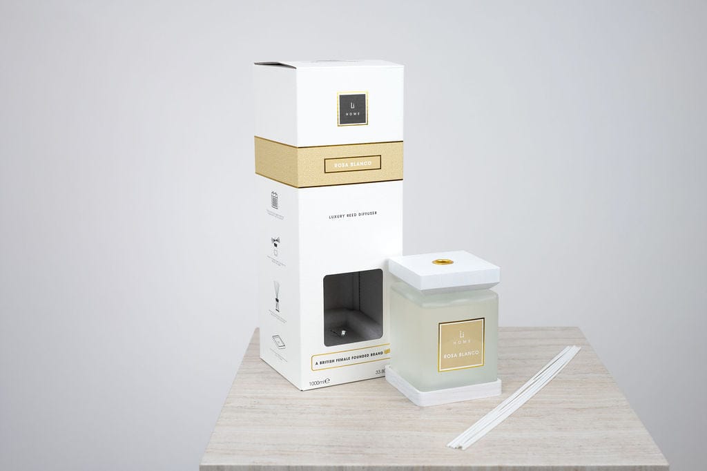 Lifestyle Home Collection Luxury Square Diffuser - Rosa blanco House of Isabella UK