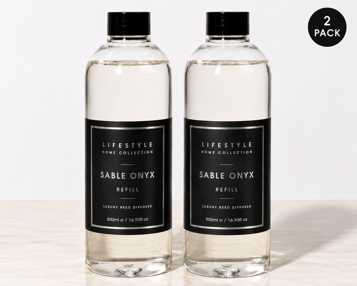 Lifestyle Home Collection Refill 1000ml (2 x 500ml) Sable Onyx - XXL Premium Diffuser Refill House of Isabella UK