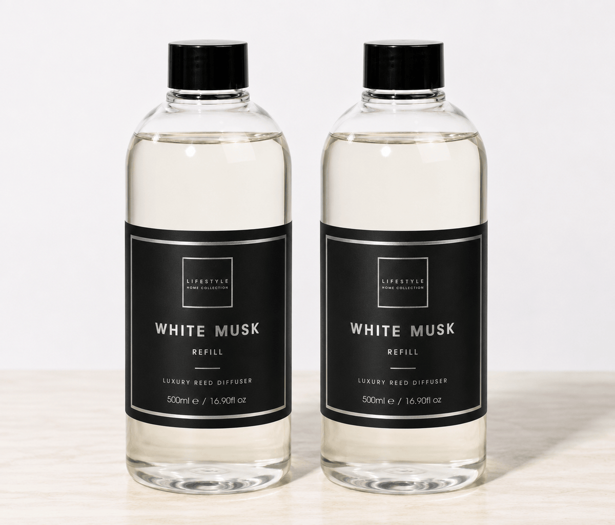 Lifestyle Home Collection Refill 1000ml (2 x 500ml) White Musk - XXL Premium Diffuser Refill House of Isabella UK