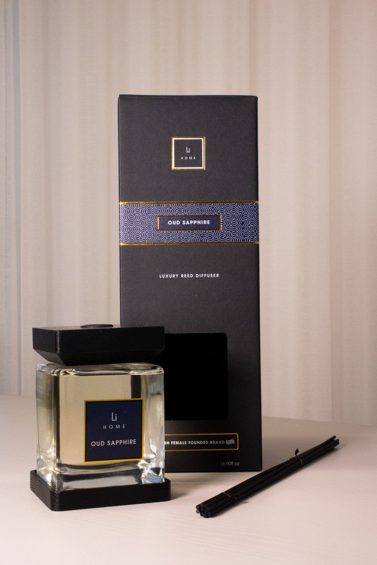 Lifestyle Home Collection Room Diffuser Luxury Square Diffuser - Oud Sapphire House of Isabella UK