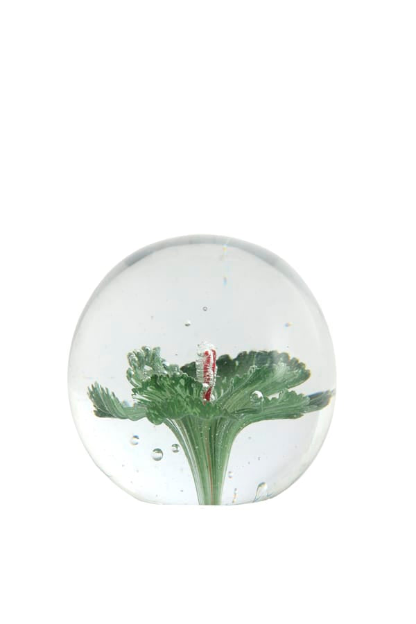 Light & Living Accessories Ornament 8x8 cm FLOWER glass green+pink House of Isabella UK