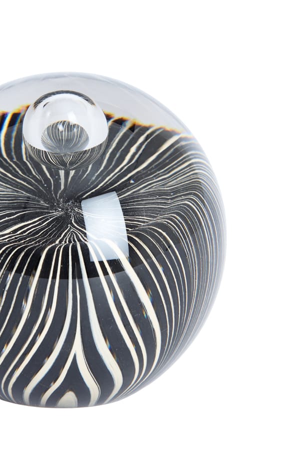 Light & Living Accessories Ornament 8x8 cm MATHYAS glass black+white House of Isabella UK