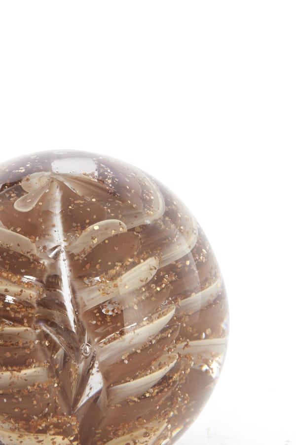 Light & Living Accessories Ornament 8x8 cm SAEL glass brown+cream+glitter House of Isabella UK