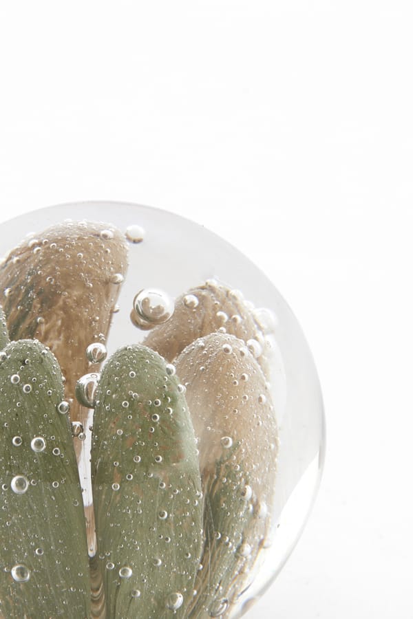 Light & Living Accessories Ornament 8x8 cm YVEN glass sand+green House of Isabella UK