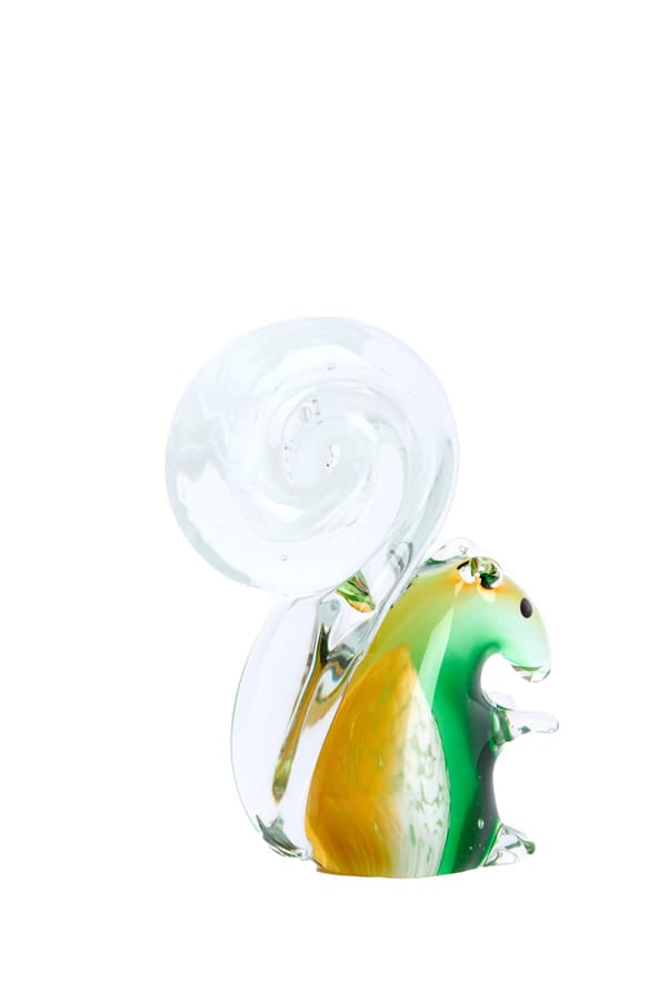 Light & Living Accessories Ornament 9,5x4,5x13 cm SQUIRREL glass green+cream House of Isabella UK