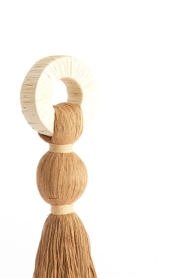 Light & Living Accessories Ornament 9x33 cm YAVIZA ocher yellow+raffia cream House of Isabella UK