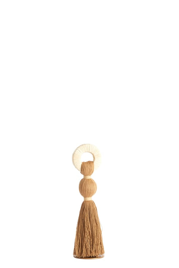 Light & Living Accessories Ornament 9x33 cm YAVIZA ocher yellow+raffia cream House of Isabella UK