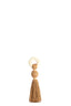 Light & Living Accessories Ornament 9x33 cm YAVIZA ocher yellow+raffia cream House of Isabella UK