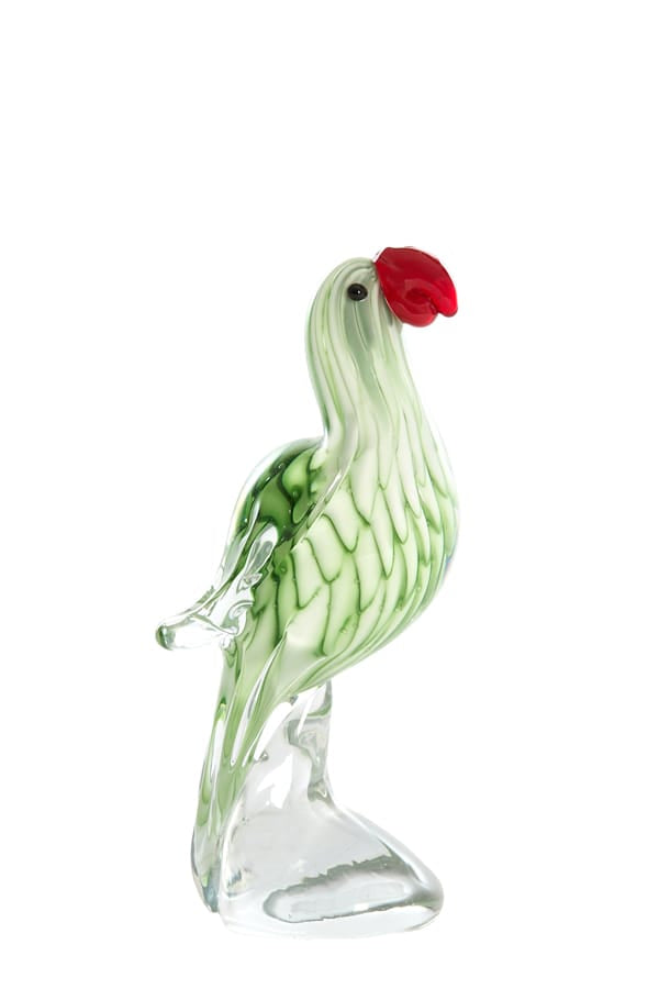 Light & Living Accessories Ornament 9x6,5x20 cm PARROT glass green+red House of Isabella UK