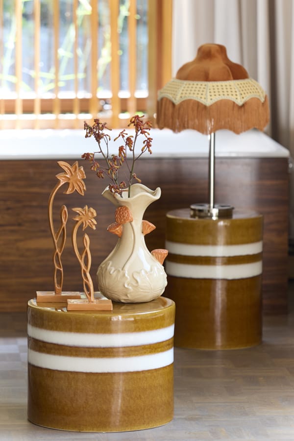 Light & Living Accessories Ornament on base 12x7,5x40 cm DAFFODIL shiny orange House of Isabella UK