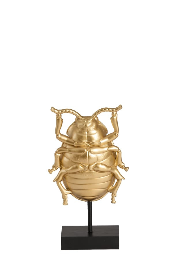 Light & Living Accessories Ornament on base 15x8,5x27 cm BEETLE gold+black House of Isabella UK