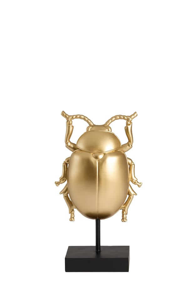 Light & Living Accessories Ornament on base 15x8,5x27 cm BEETLE gold+black House of Isabella UK