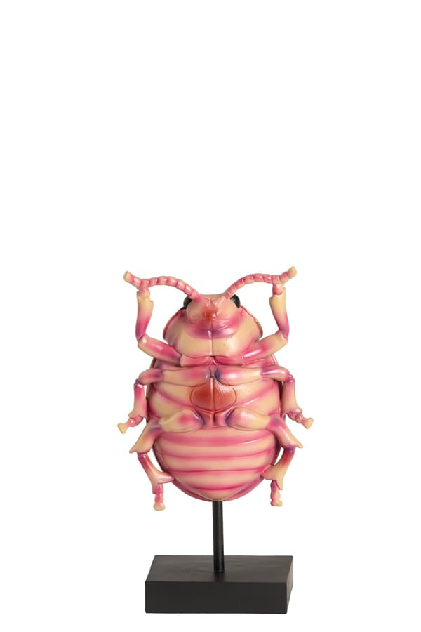 Light & Living Accessories Ornament on base 15x8,5x27 cm BEETLE light pink+black House of Isabella UK