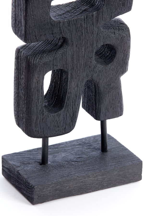 Light & Living Accessories Ornament on base 16x9x33 cm SILIA wood matt black House of Isabella UK
