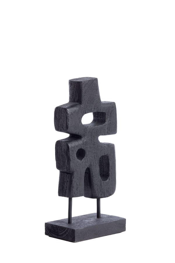 Light & Living Accessories Ornament on base 16x9x33 cm SILIA wood matt black House of Isabella UK
