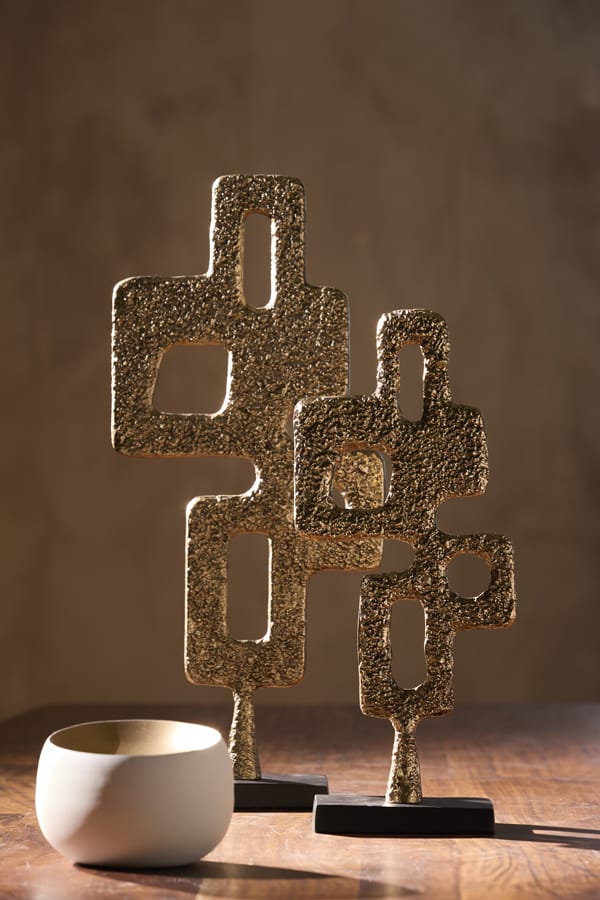 Light & Living Accessories Ornament on base 18x10x44 cm VEX antique bronze+matt black House of Isabella UK