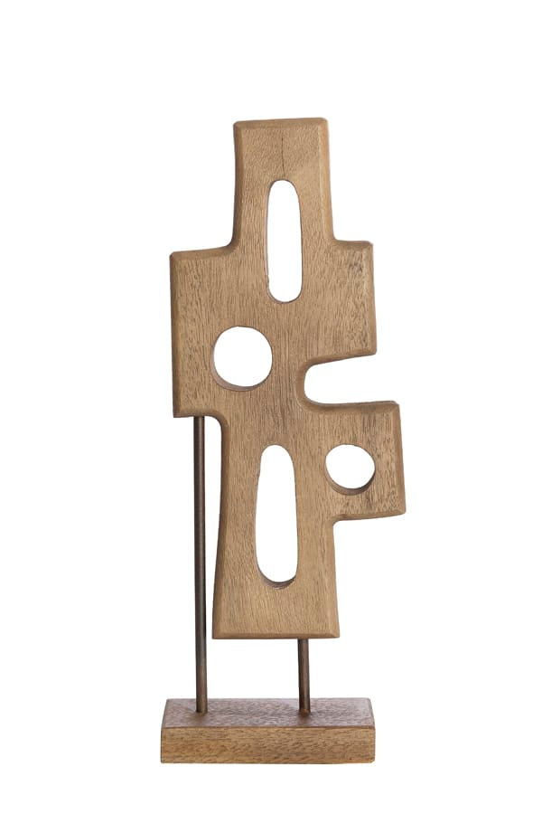 Light & Living Accessories Ornament on base 19x9,5x45 cm SALIO wood grey-dark brown House of Isabella UK