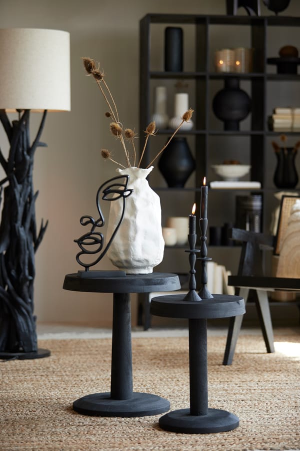 Light & Living Accessories Ornament on base 21x8x40 cm FACE matt black House of Isabella UK